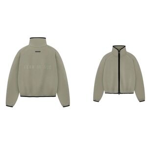 Adidas x Fear of God Athletics Clay Suede Fleece Track Jacket size L NWT‎ IY0936
